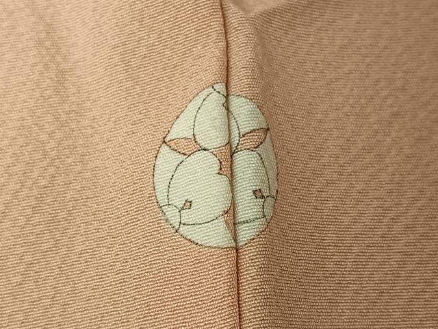 平和屋着物▽上質な色無地 単衣 洗柿色 正絹 逸品 AABG3729jh