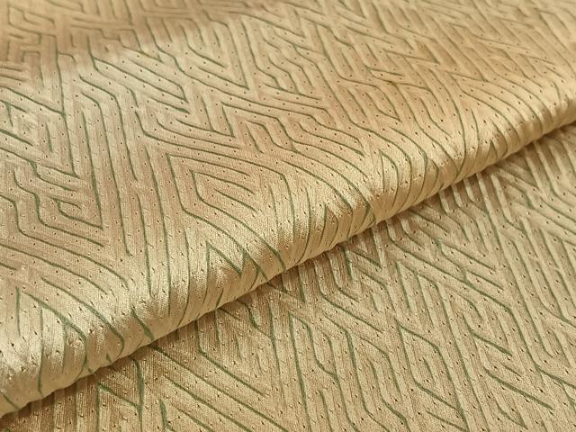平和屋着物▽上質な小紋 単衣 総絞り 霞文 正絹 逸品 AABG3743jh