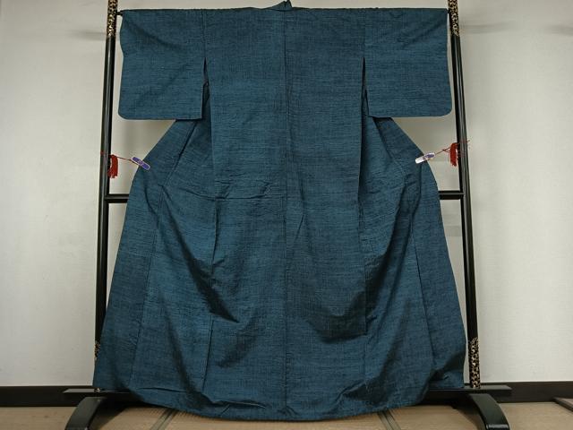 平和屋着物▽上質な紬 単衣 霞文 正絹 逸品 AABG3745jh