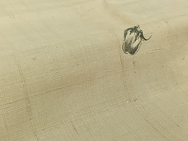 平和屋着物▽生紬 単衣 手描き 成り物 正絹 逸品 AABG3748jh