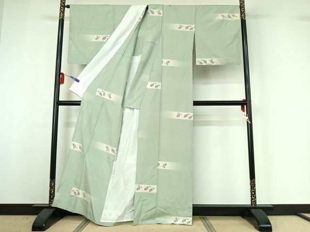 平和屋着物▽上質な紬 単衣 成り物 正絹 逸品 AABG3773jh