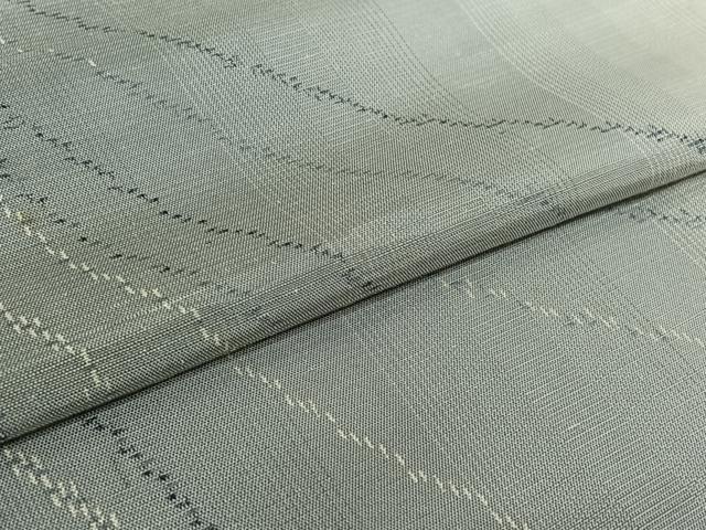 平和屋着物▽上質な紬 単衣 変わり斜縞 正絹 逸品 AABG3779jh