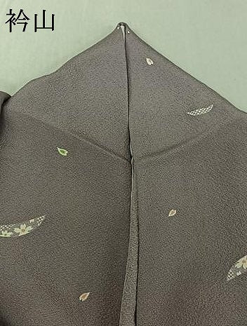 平和屋着物▽上質な小紋 単衣 芝花文 正絹 逸品 AABG3788jh