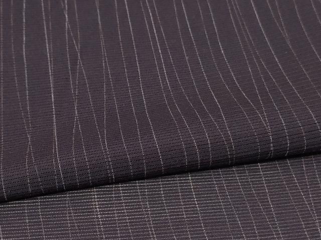 平和屋着物*夏物 小紋 絽 よろけ縞 正絹 逸品 AABG3851jd
