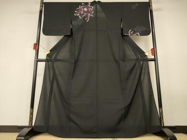 平和屋着物*夏物 撫松庵 付下げ 紗 草花文 洗える着物 AABG3865jd