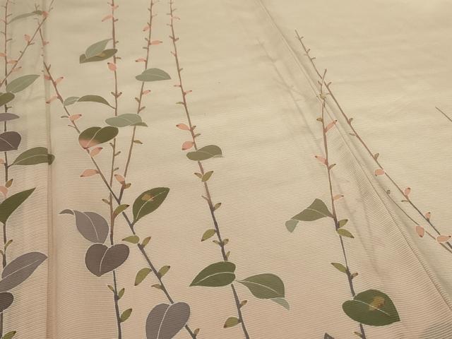 平和屋着物*夏物 訪問着 絽 枝葉文 暈し染め 正絹 逸品 AABG3869jd