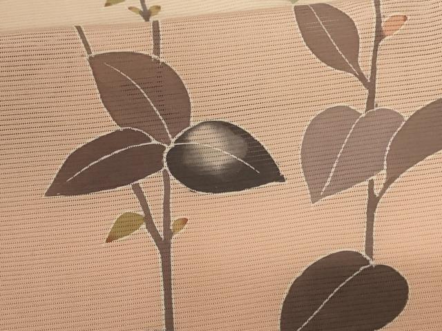 平和屋着物*夏物 訪問着 絽 枝葉文 暈し染め 正絹 逸品 AABG3869jd