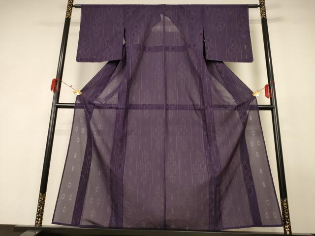 平和屋着物*夏物 小紋 紗 間道 正絹 逸品 AABG3872jd