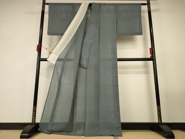 平和屋着物*夏物 色無地 紗 豆がら茶色 正絹 逸品 AABG3875jd