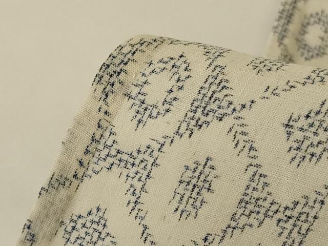 平和屋着物*夏物 越後上布 菱文 苧麻 逸品 AABG3878jd