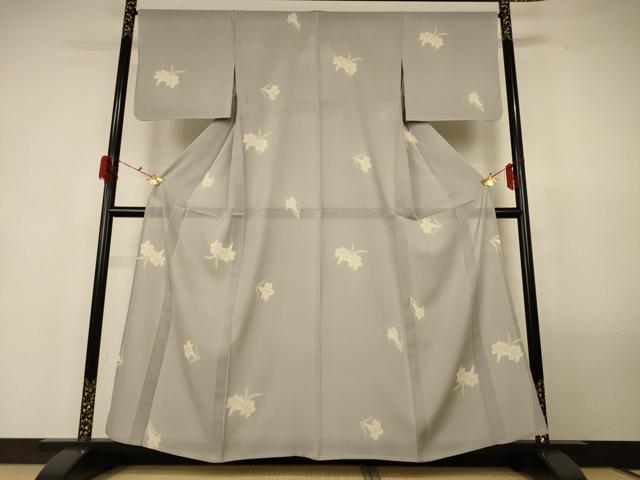 平和屋着物*夏物 小紋 絽 舞花文 ゑり善扱い 正絹 逸品 AABG3891jd