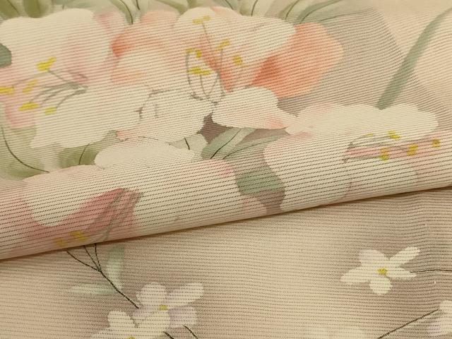 平和屋着物*夏物 訪問着 絽 手描き 飾花文 暈し染め 正絹 逸品 未使用 AABG3903jd