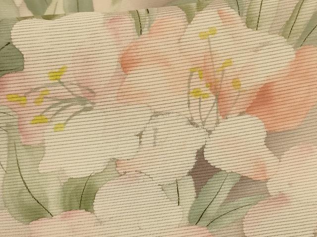 平和屋着物*夏物 訪問着 絽 手描き 飾花文 暈し染め 正絹 逸品 未使用 AABG3903jd