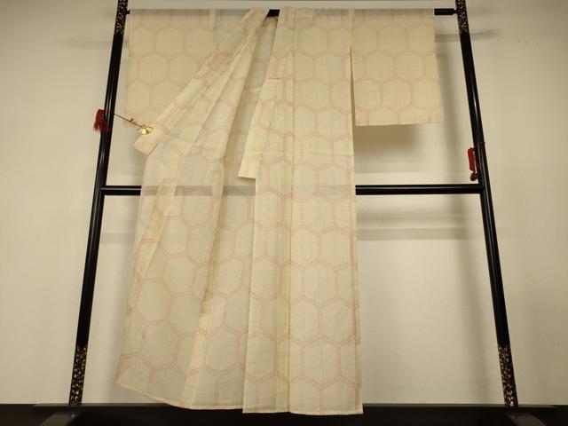 平和屋着物*夏物 紗紬 亀甲文 正絹 逸品 AABG3904jd