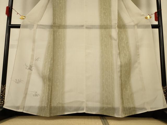 平和屋着物*夏物 訪問着 紗 草花文 暈し染め 正絹 逸品 AABG3933jd