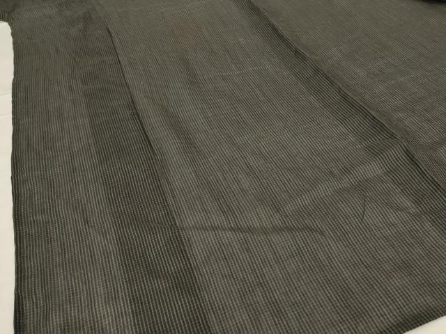 平和屋着物*夏物 小千谷ちぢみ 格子 麻 逸品 AABG3935jd