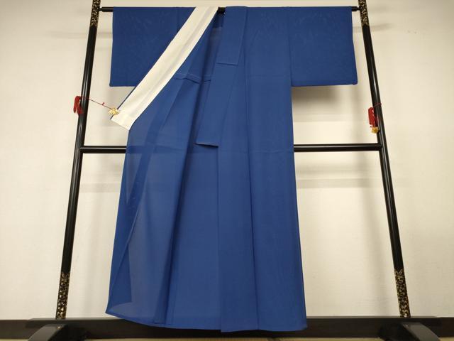 平和屋着物*夏物 色無地 絽 青藍色 正絹 逸品 AABG3946jd