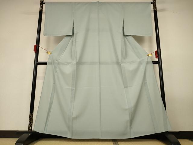 平和屋着物*夏物 色無地 絽 千草鼠色 正絹 逸品 AABG3954jd