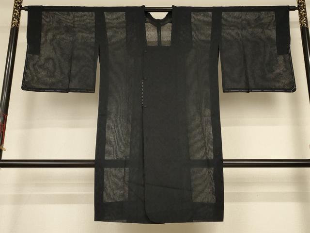平和屋着物▽道行コート スリーシーズン 春夏秋 塵除け 紗 草花文 正絹 逸品 AABG3964jd