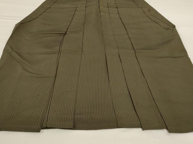 平和屋着物*夏物 男性 馬乗り袴 縞 正絹 逸品 AABG3971jd