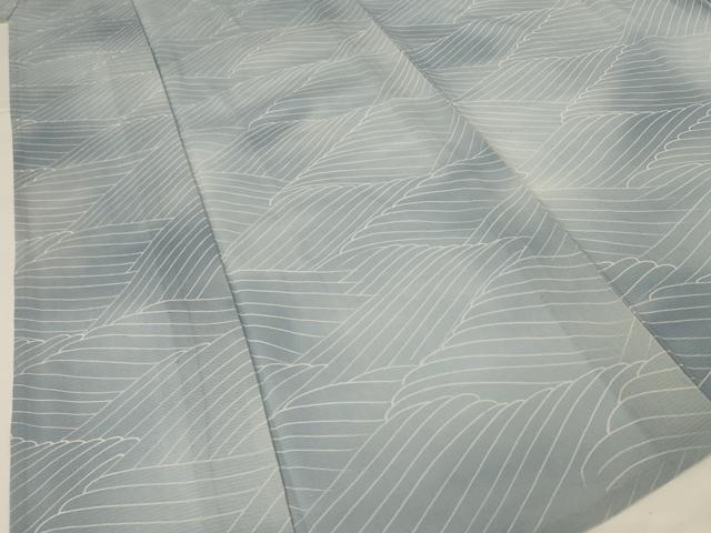 平和屋着物*夏物 小紋 絽 立波文 正絹 逸品 AABG3972jd