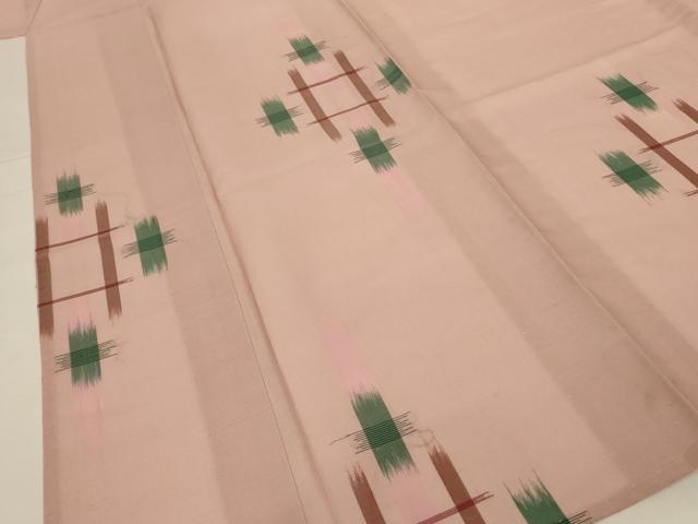 平和屋着物*夏物 小紋 紗 絣文 洗える着物 AABG3999jd