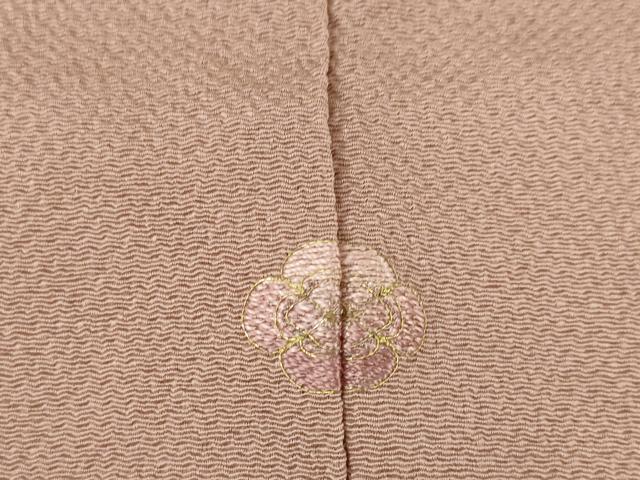 平和屋着物●訪問着 総駒刺繍 吹き寄せ文 金糸 鬼しぼ縮緬 正絹 逸品 AABG4025ck