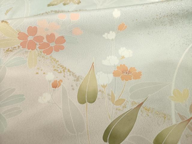 平和屋着物●訪問着 草花文 金彩 やまと誂製 正絹 逸品 AABG4035ck