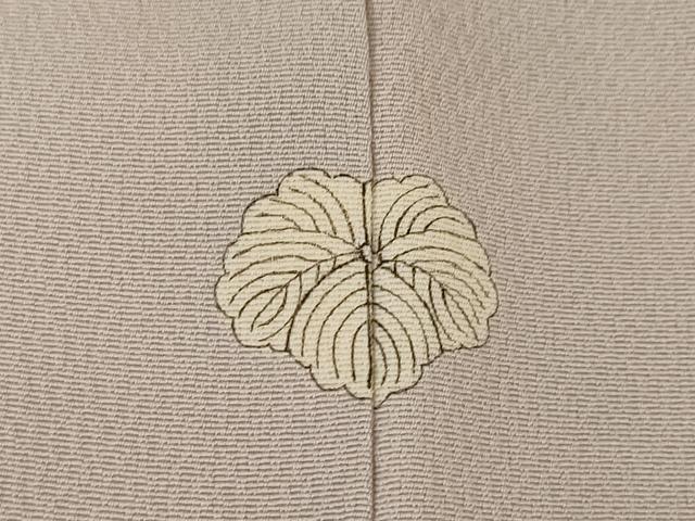 平和屋着物●無地絵羽訪問着 樹林地紋 薄柿色 正絹 逸品 AABG4072ck
