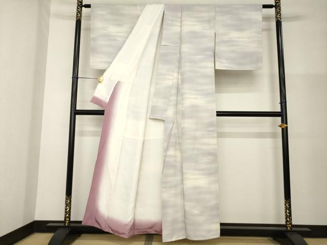 平和屋着物●上質な小紋 作家物 エ霞文 正絹 逸品 AABG4075ck