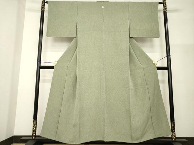 平和屋着物●上質な小紋 墨流し文様 正絹 逸品 AABG4077ck
