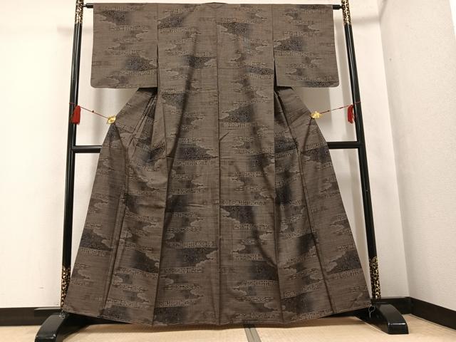 平和屋着物●本場大島紬 カタス7マルキ 人物文 正絹 逸品 未使用 AABG4086ph