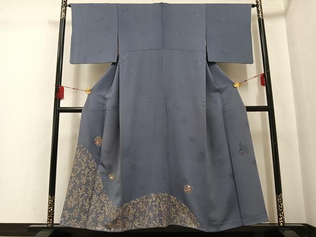 平和屋着物●友禅作家の巨匠 浅井青仁 訪問着 草花文 正絹 逸品 AABG4092ph