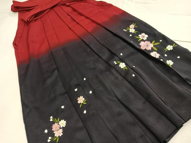 平和屋着物●女性 行灯袴 刺繍 舞桜文 暈し染め 洗える着物 AABG4093ph