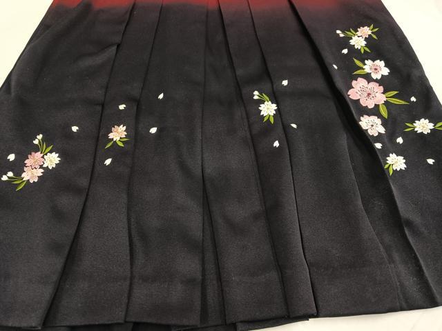 平和屋着物●女性 行灯袴 刺繍 舞桜文 暈し染め 洗える着物 AABG4093ph