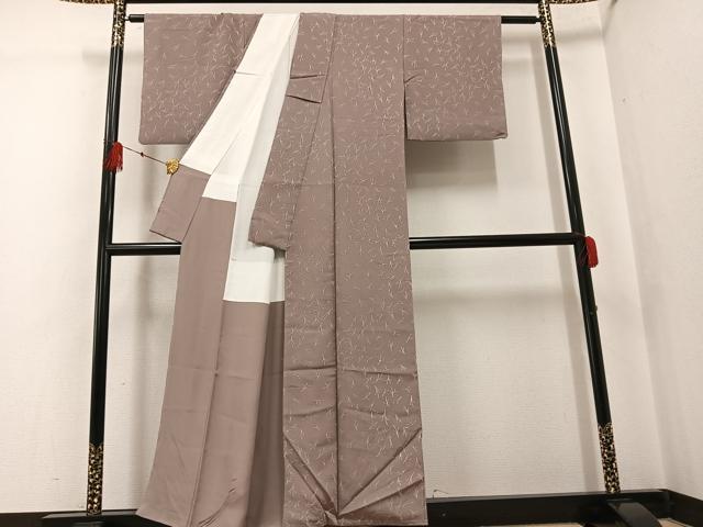 平和屋着物●上質な小紋 草木文 正絹 逸品 AABG4100ph