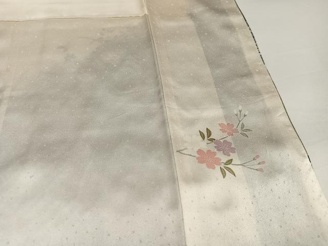 平和屋着物●訪問着 駒刺繍 雪輪花車文 暈し染め 金彩 正絹 逸品 AABG4109ph