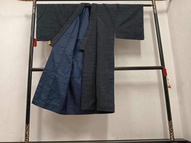 平和屋着物●男性 久留米絣 アンサンブル 綿 逸品 AABG4121ph