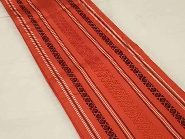 平和屋着物◎本場筑前博多織 半幅帯 献上 正絹 逸品 AABG4172ou