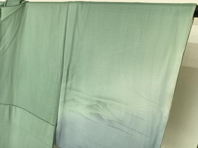 平和屋着物▽訪問着 無双 紗袷 紗×絽 人物風景文 正絹 逸品 AABG4218jh