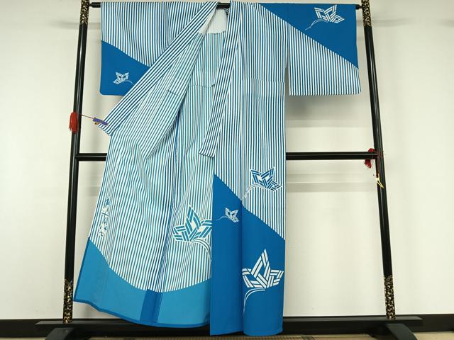 平和屋着物▽訪問着 単衣 舟 洗える着物 AABG4228jh