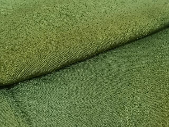 平和屋着物▽上質な小紋 単衣 草葉文 暈し染め 正絹 逸品 AABG4235jh