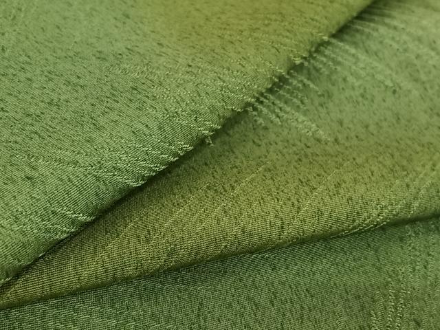 平和屋着物▽上質な小紋 単衣 草葉文 暈し染め 正絹 逸品 AABG4235jh
