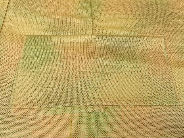 平和屋着物▽上質な紬 単衣 霞文 反端付き 正絹 逸品 AABG4236jh