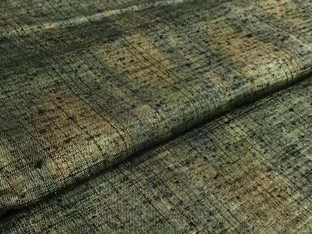 平和屋着物▽上質な紬 単衣 霞文 正絹 逸品 AABG4257jh