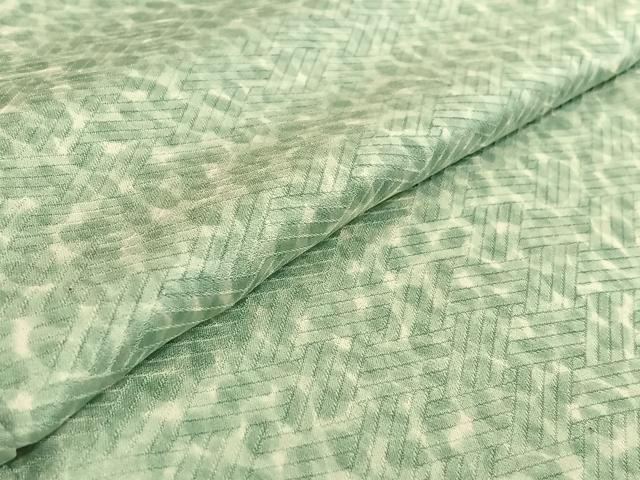 平和屋着物▽上質な小紋 単衣 霞文 正絹 逸品 AABG4260jh
