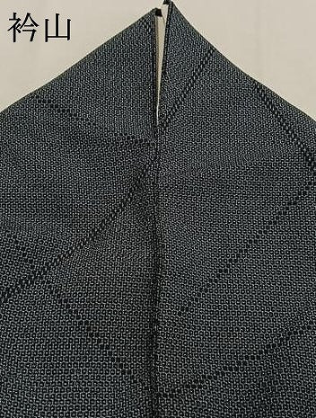 平和屋着物●本塩沢 110亀甲 抽象文様 ロング丈 正絹 逸品 AABG4304fy