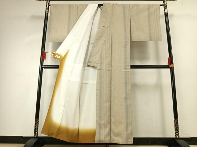 平和屋着物●結城紬 飛び亀甲柄 やまと誂製 正絹 逸品 AABG4308fy