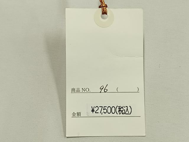 平和屋着物●小振袖 二尺袖 草花文 銀彩 洗える着物 AABG4326fy