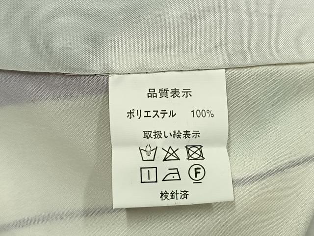 平和屋着物●小振袖 二尺袖 草花文 銀彩 洗える着物 AABG4326fy